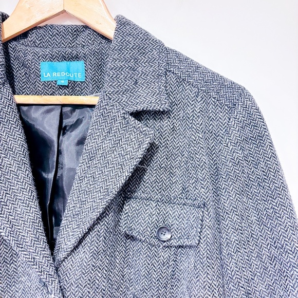 LA REDOUTE Structured Grey Wool Jacket with Utility Pockets | Size 16* - Picture 4 of 8